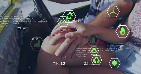 Couple Relaxation in Open-Air Vehicle with Tech Overlays