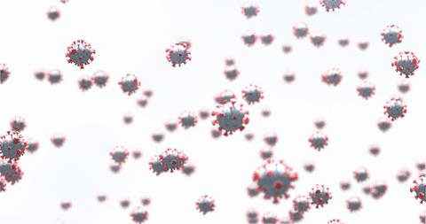 Transparent Floating Covid-19 Viruses on Blue Background - Download Free Stock Videos Pikwizard.com