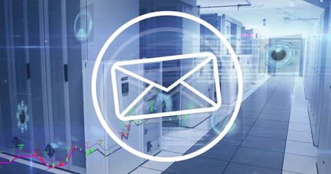 Abstract Email Connectivity in Data Server Environment - Download Free Stock Images Pikwizard.com