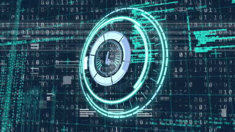 Futuristic Digital Data Process Interface
