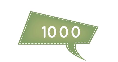 Green Speech Bubble with 1000 Inside on White Background - Download Free Stock Images Pikwizard.com