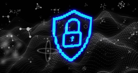 Digital Security Lock with Electro Security Symbols