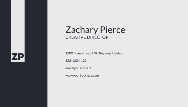 Elegant Minimalist Business Card Template with Monochrome Design - Download Free Stock Templates Pikwizard.com