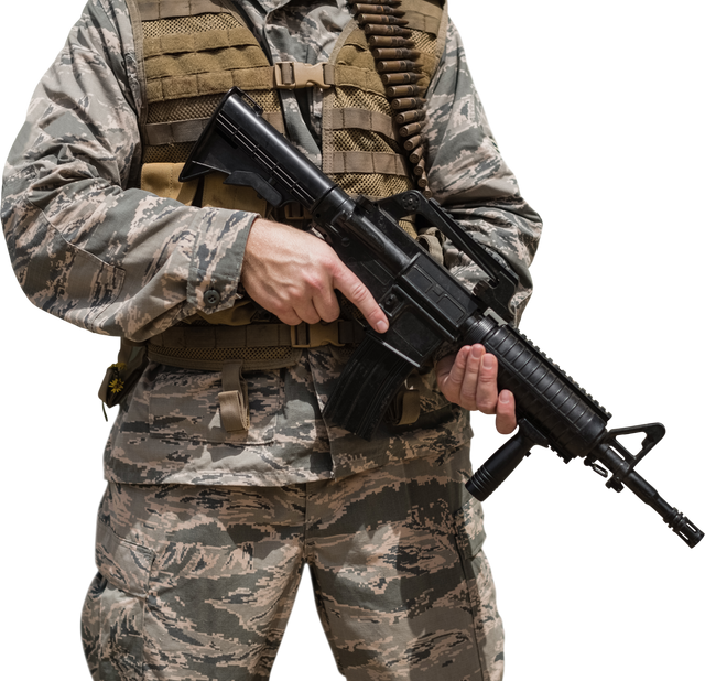 Transparent Armed Soldier Holding Rifle - Download Free Stock Videos Pikwizard.com