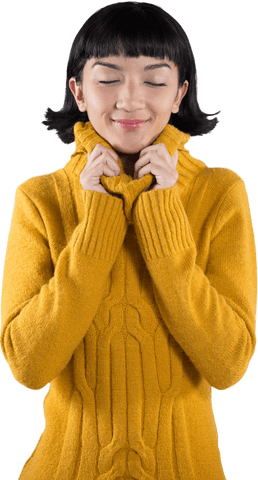 transparent happiness in cozy winter clothing portrait - Download Free Stock Videos Pikwizard.com
