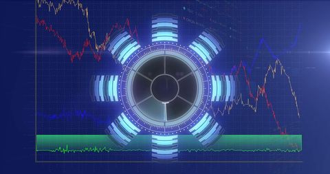 Digital Radar Overlapping Complex Scientific Data and Graphs - Download Free Stock Images Pikwizard.com