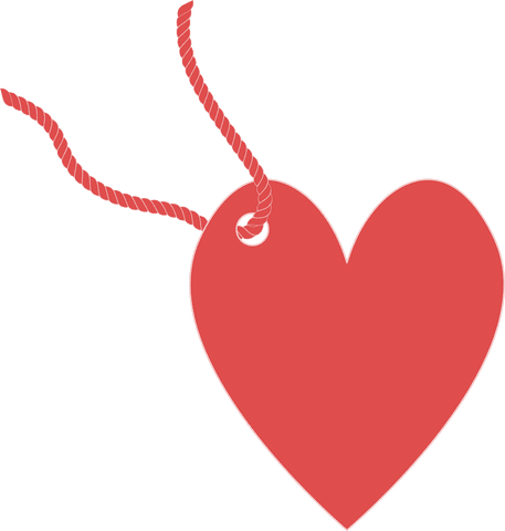 Red Heart Shape Tag with Rope on Transparent Background - Download Free Stock Videos Pikwizard.com