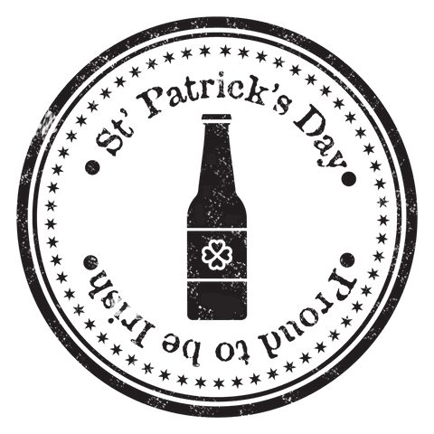 saint patrick's day transparent celebration logo with beer bottle - Download Free Stock Videos Pikwizard.com