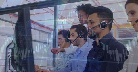 Diverse Team Analyzing Data in Futuristic Workplace - Download Free Stock Images Pikwizard.com