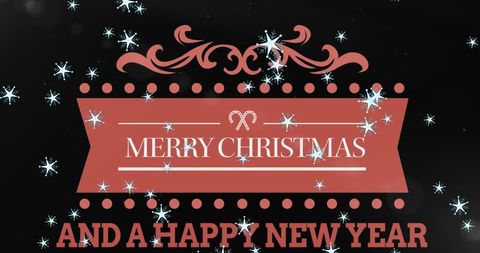 Festive christmas and new year greeting banner with snowflakes