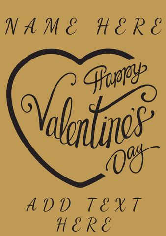Valentine's Day Heart Script for Personalized Greeting Card - Download Free Stock Templates Pikwizard.com