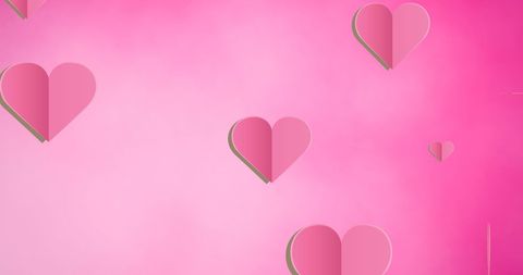Falling Hearts on Pink Backdrop for Heartfelt Celebrations - Download Free Stock Images Pikwizard.com
