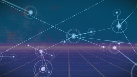 Digital Network Connections on Abstract Background