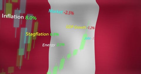 Digital Analysis of Economic Trends Over Peru Flag
