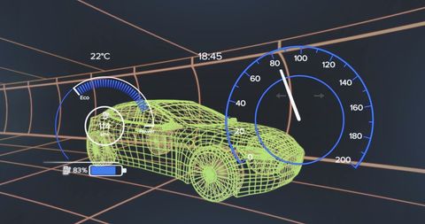 Futuristic Car Interface and Digital Dashboard Concept - Download Free Stock Images Pikwizard.com