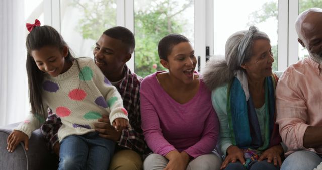 Happy Multigenerational African American Family Spending Time Together on Couch - Download Free Stock Images Pikwizard.com