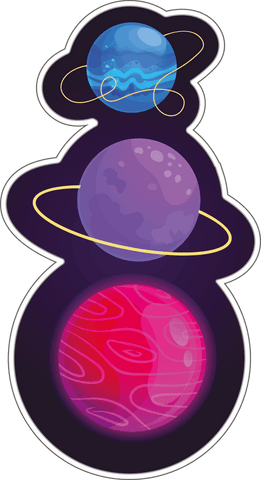 colorful planets illustration on transparent background - Download Free Stock Videos Pikwizard.com