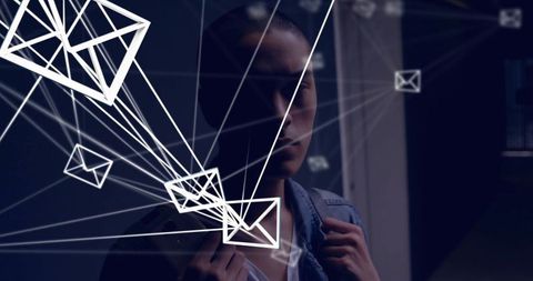 Urban Professional Concept with Digital Communication Icons