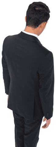 Professional Biracial Businessman Rear View Transparent Background