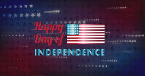 Happy day of independence banner with patriotic colors