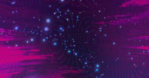 This vibrant abstract digital artwork features pink and blue lights swirling over a black background. The dynamic energy and glowing effect create a galactic ambiance, perfect for use in technology-focused presentations, tech company branding, or as immersive backgrounds for virtual environments. The cosmic aesthetic supports themes of innovation, creativity, and futuristic vision.