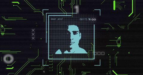 Digital Biometric Interface for Cyber Security Technology - Download Free Stock Images Pikwizard.com