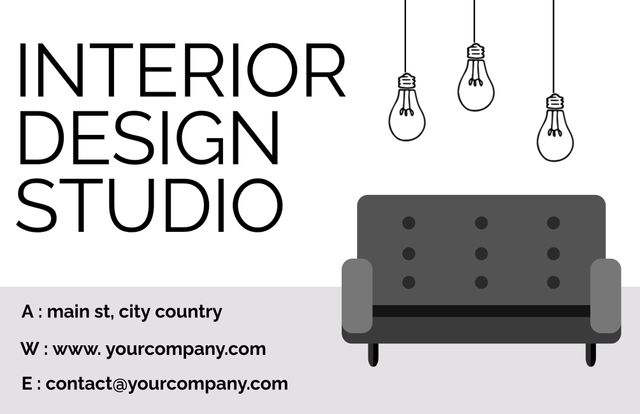 Modern Sofa Graphic for Interior Design Studio Branding - Download Free Stock Templates Pikwizard.com