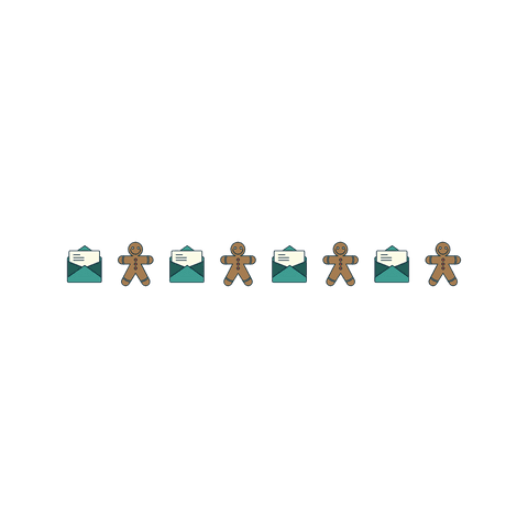 holiday gingerbread cookies with envelopes on transparent background - Download Free Stock Videos Pikwizard.com