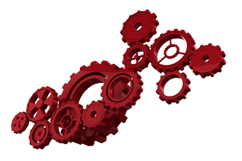 red cog wheels illustration on transparent background - Download Free Stock Videos Pikwizard.com