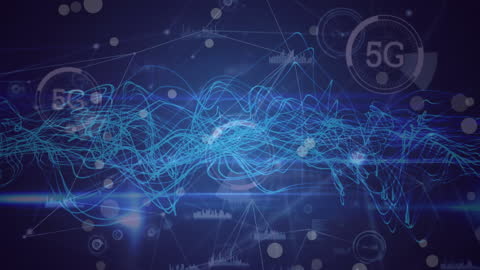 Abstract 5G Digital Wave and Connectivity Illustration