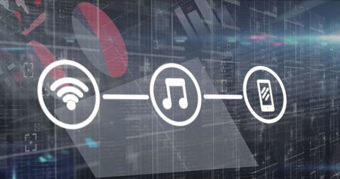Digital Icons and Data Processing for Business Networking - Download Free Stock Images Pikwizard.com