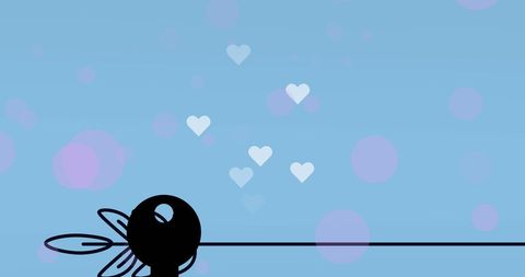 Minimalist Heart Icons on Tranquil Blue Background - Download Free Stock Images Pikwizard.com
