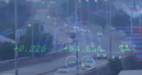 Global Network Digital Technologies with Urban Traffic Background