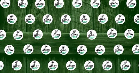 Go Green Text on Wooden Background Advocating Environmental Awareness