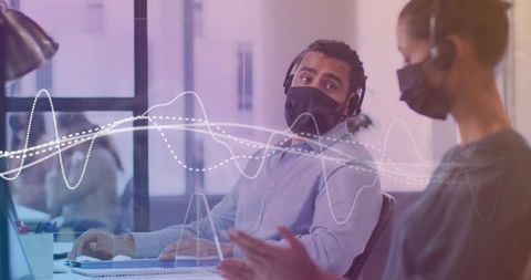 Digital Data Processing with Masked Professionals in Office