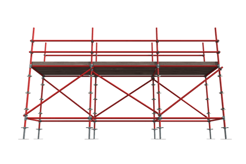 transparent construction scaffold 3d illustration with red metal design - Download Free Stock Videos Pikwizard.com