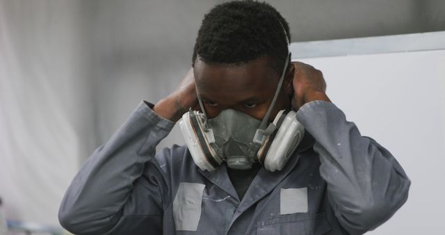 Factory Worker Wearing Safety Mask - Download Free Stock Images Pikwizard.com