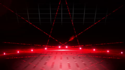 Futuristic Red Laser Light Abstract on Black Background