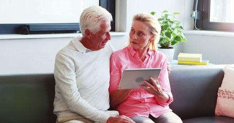 Senior Couple Enjoying Tablet Technology in Retirement - Download Free Stock Images Pikwizard.com