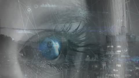 Abstract Double Exposure: Technology and Human Connection