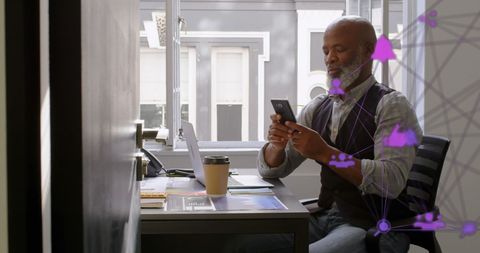 Modern Professional Engaging with Digital Network on Smartphone - Download Free Stock Images Pikwizard.com