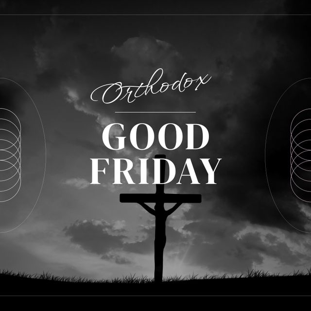 Effective for religious websites, social media posts, and church event promotions commemorating Orthodox Good Friday. Captures solemn tone suitable for spiritual reflection and observance. Can be used in flyers, brochures, or background in presentations during Lenten season activities.