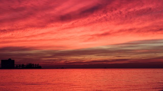 Red sunset sky  - Download Free Stock Photos Pikwizard.com