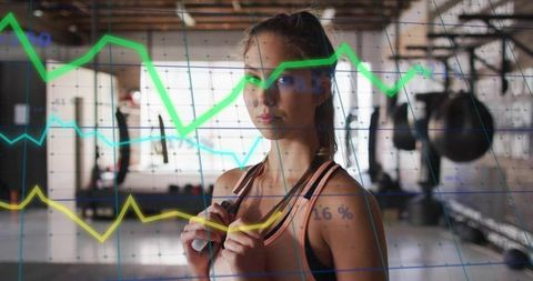 Athlete Training Intensity Chart in Gym