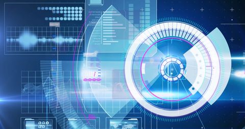 Futuristic Digital Data Interface with Augmented Screen Elements - Download Free Stock Images Pikwizard.com