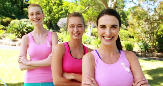 Confident Women Wearing Pink for Breast Cancer Awareness - Download Free Stock Images Pikwizard.com