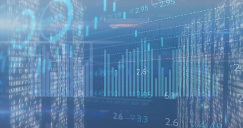 Futuristic Data Analysis with Digital Graphs and Finance Indicators - Download Free Stock Images Pikwizard.com