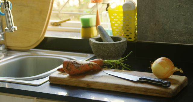 Vegetables Being Prepared on Kitchen Countertop - Download Free Stock Images Pikwizard.com