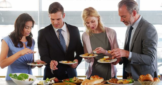 Diverse Group of Professionals Eating Lunch Together - Download Free Stock Images Pikwizard.com