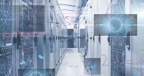 Futuristic Digital Data Processing in Computer Server Room - Download Free Stock Images Pikwizard.com